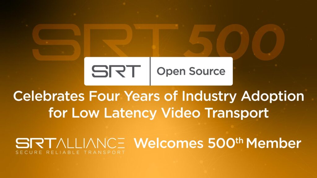 SRT Alliance welcomes 500th member and marks anniversary