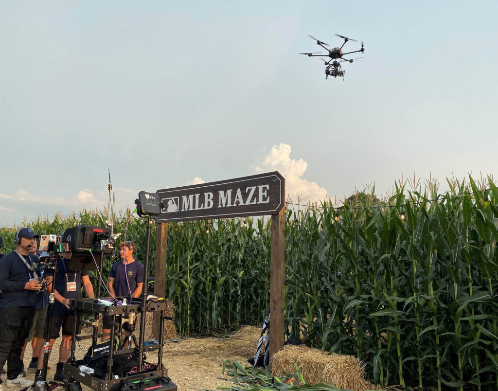 FOX Sports MLB at Field of Dreams broadcast delivers cinematic viewer experience with HDR 5G live drone shots
